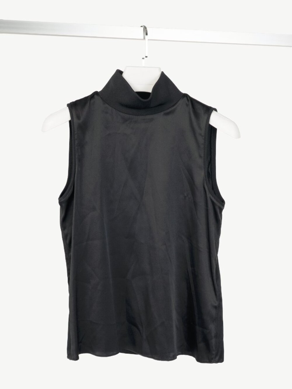 Dorothee Schumacher Shimmering Shine Black Turtleneck Tank Top
